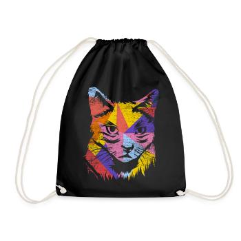 Thai cats gift - Drawstring Bag - black - Front