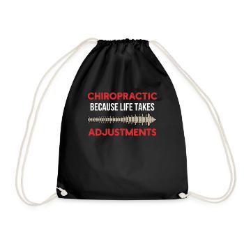Chiropraktiker Chiropraktik - Turnbeutel - Schwarz - Vorne