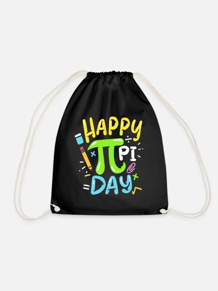 Pi Day math - Drawstring Bag - black