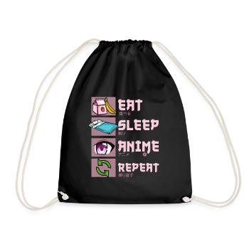 Anime - Drawstring Bag - black - Front