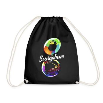 Sousaphon Geschenk - Turnbeutel - Schwarz - Vorne