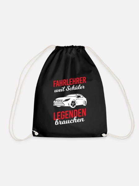 Fahrlehrer Legenden Fahranfänger Fahrstunde - Turnbeutel - Schwarz