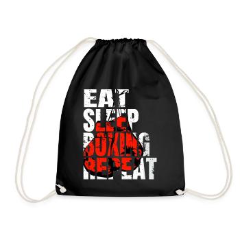 Boxing Boxing Fight Boxing Sparring Boxer Sport - Drawstring Bag - black - Front