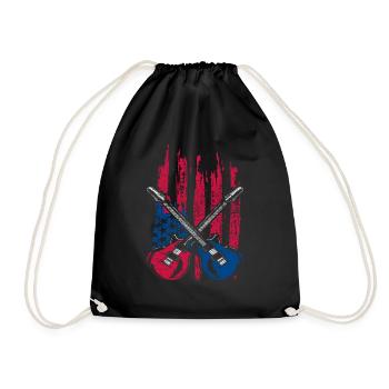 Guitare USA - Sac de sport léger - noir - Devant