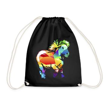 Shetlandpony - Turnbeutel - Schwarz - Vorne
