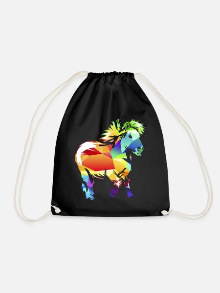 Shetland pony - Drawstring Bag - black