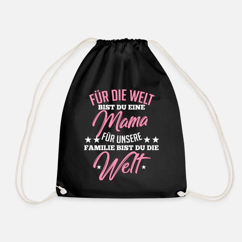 Mutter Mama Muttertag Familie - Turnbeutel - Schwarz