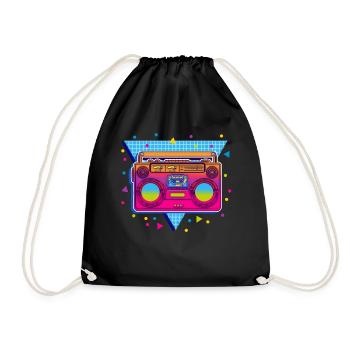 Fête des années 80 - Sac de sport léger - noir - Devant