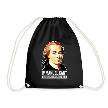 Immanuel Kant Tried Philosoph Dozent - Turnbeutel - Schwarz - Vorne
