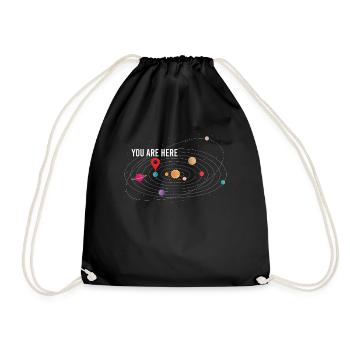 You Are Here Physicist Universe Astrophysics - Drawstring Bag - black - Front