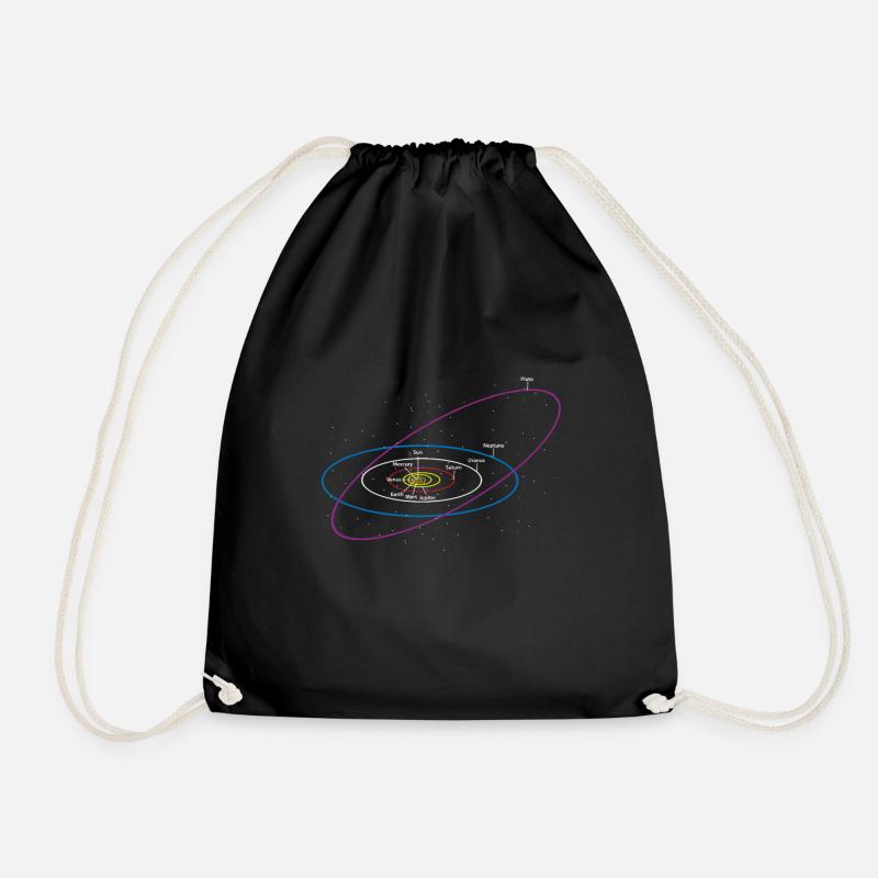 astronomy - Drawstring Bag - black