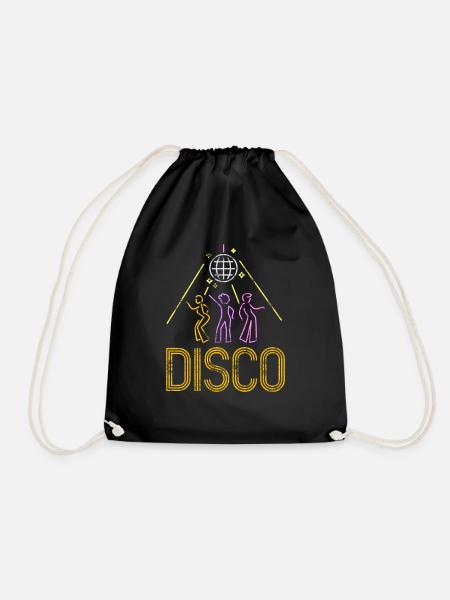 Disco Queen Party Musik Club Tanzen 70er Retro - Turnbeutel - Schwarz