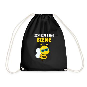 Biene - Turnbeutel - Schwarz - Vorne