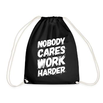 Gym training motivating - Drawstring Bag - black - Front