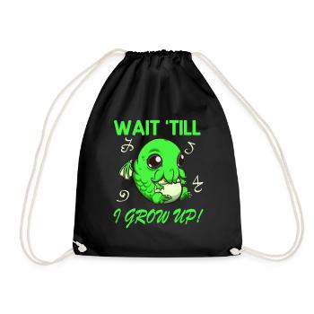 Cthulhu bébé mignon drôle - Sac de sport léger - noir - Devant