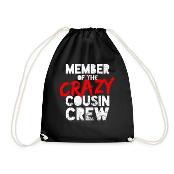 cousin - Drawstring Bag - black - Front