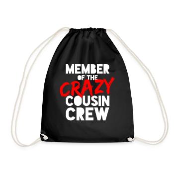 cousin - Drawstring Bag - black - Front