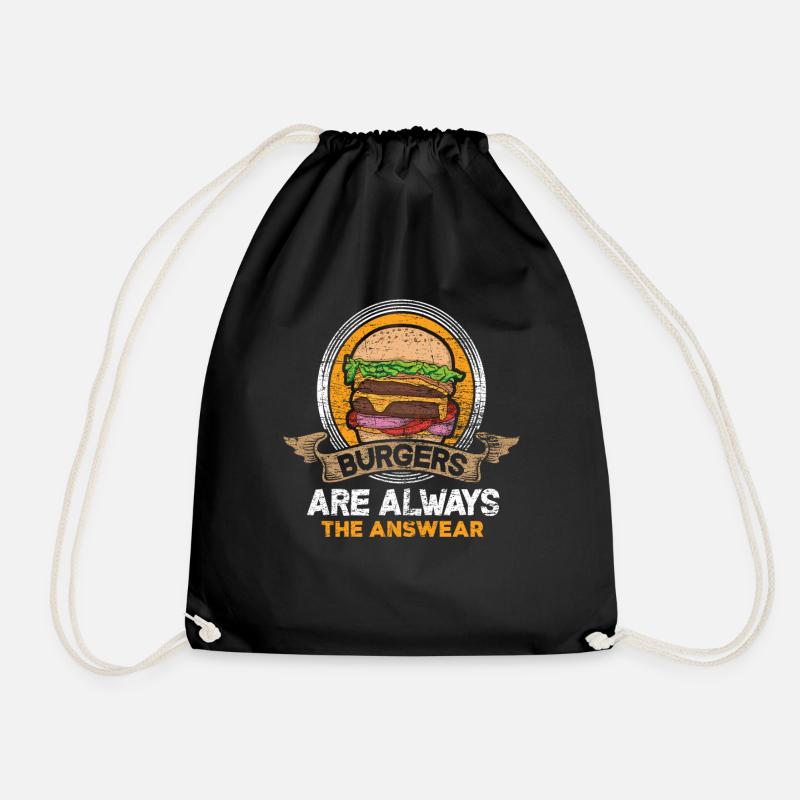 Burger - Turnbeutel - Schwarz