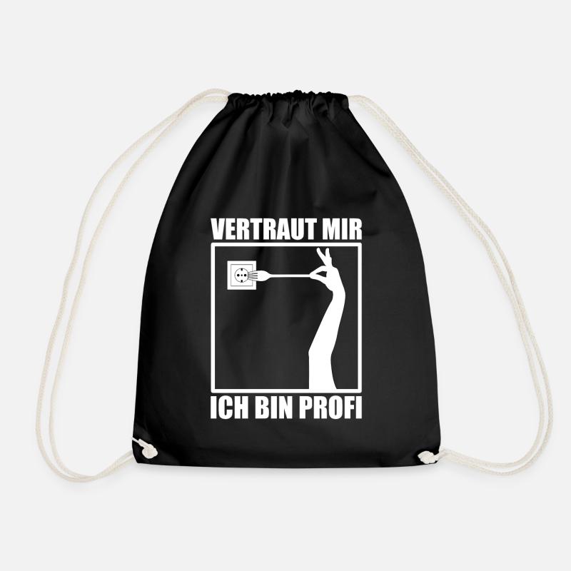 Handwerker Geschenk Spruch Profi - Turnbeutel - Schwarz