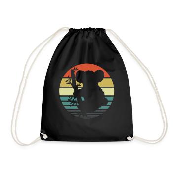 Koala - Drawstring Bag - black - Front