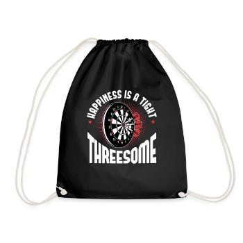 Darts games gift christmas birthday - Drawstring Bag - black - Front
