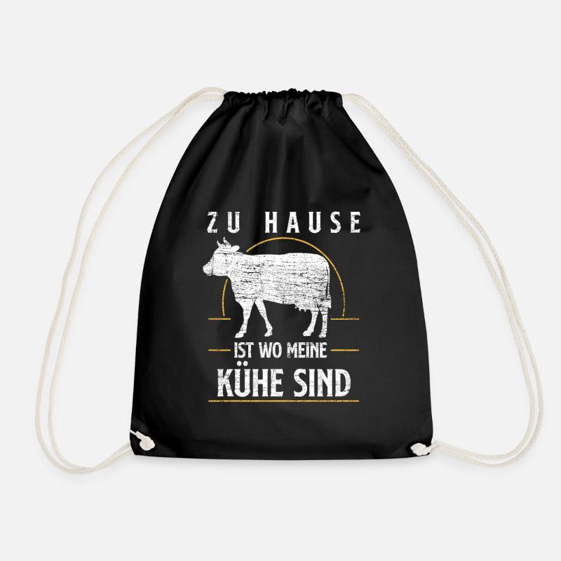 Kuh - Turnbeutel - Schwarz
