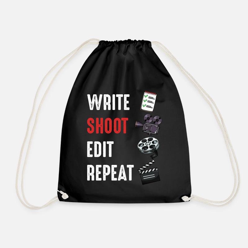 Film director - Drawstring Bag - black