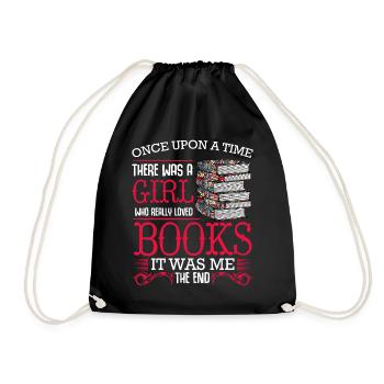 Read books - Drawstring Bag - black - Front