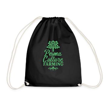 Permacultures - Drawstring Bag - black - Front