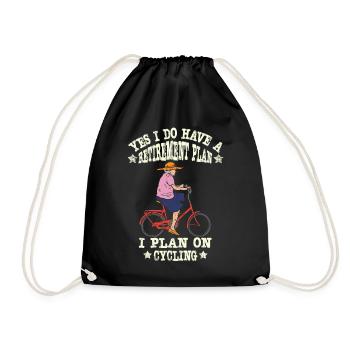 Cycliste retraité drôle pensionné cycliste - Sac de sport léger - noir - Devant