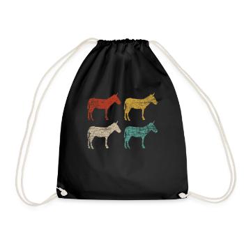 Animal de ferme âne - Sac de sport léger - noir - Devant