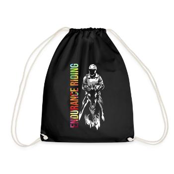Endurance Riding Eventing Rider - Drawstring Bag - black - Front