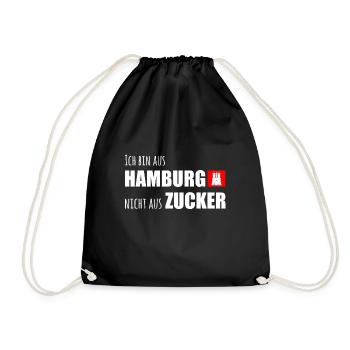 Ich bin aus Hamburg - Turnbeutel - Schwarz - Vorne