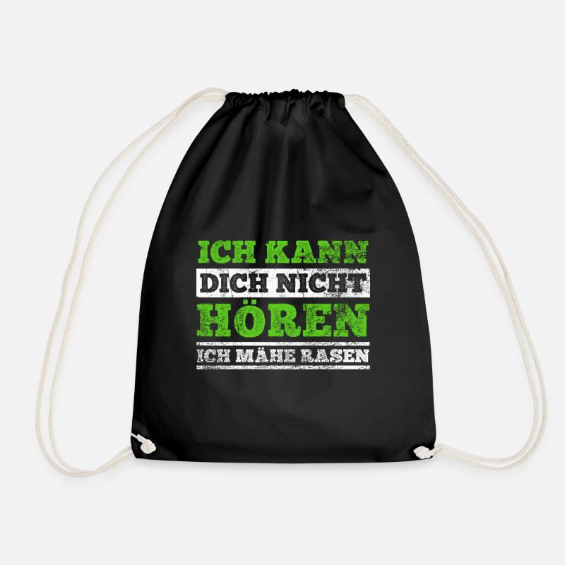 Rasenmäher Rasen Mähen - Turnbeutel - Schwarz