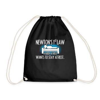 Newton Physik - Turnbeutel - Schwarz - Vorne