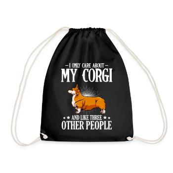 My Corgi Love And Three Others - Drawstring Bag - black - Front