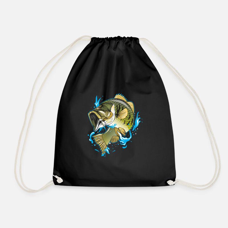 Poisson Pêche Truite Petri Heil Funny Gift - Sac de sport léger - noir