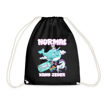 NORMAL, chaque univers licorne peut être drôle - Sac de sport léger - noir - Devant