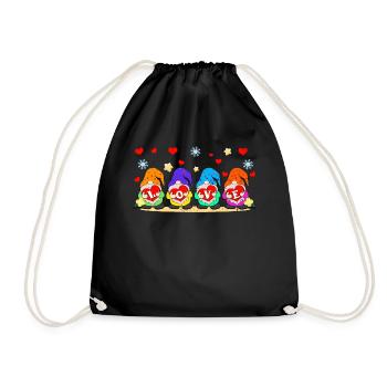 Valentinstag, Valentinstag Geschenk - Turnbeutel - Schwarz - Vorne
