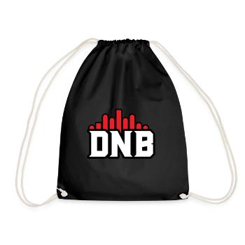 DNB Drum and Bass Dubstep gift - Drawstring Bag - black - Front