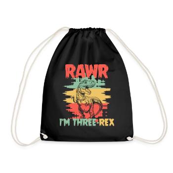 Rawr Tyrannosaurus Rex dinosaure T-rex - Sac de sport léger - noir - Devant