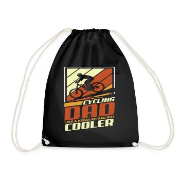 Fahrrad Vater - Turnbeutel - Schwarz - Vorne