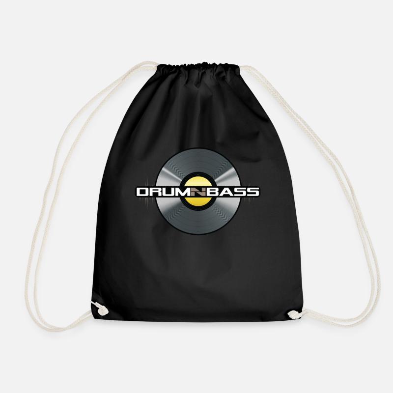 Drum N Bass Vynil DNB and Bass Geschenk - Turnbeutel - Schwarz