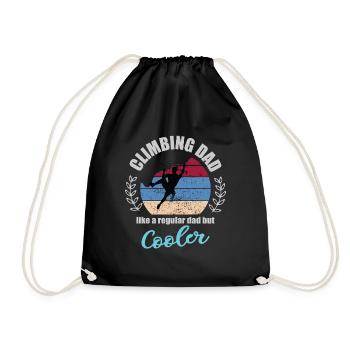 Climbing Dad Climbing Dad Climbing Dad Boulder - Drawstring Bag - black - Front