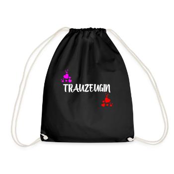 Trauzeugin - Turnbeutel - Schwarz - Vorne