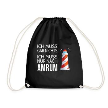 Amrum Hoodie - Turnbeutel - Schwarz - Vorne