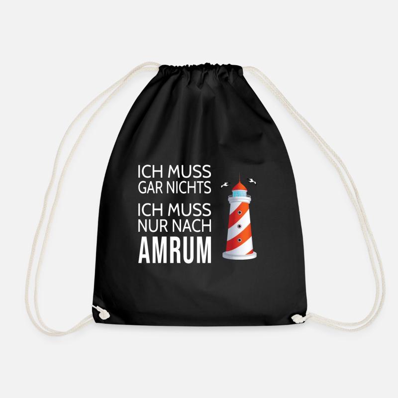 Amrum Hoodie - Turnbeutel - Schwarz