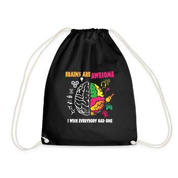 Les cerveaux sont formidables - Sac de sport léger - noir - Devant