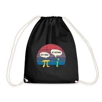 Vintage Get Real Rational Pi Day sein, ich imaginäre - Turnbeutel - Schwarz - Vorne