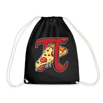 Pi-Pizza - Turnbeutel - Schwarz - Vorne
